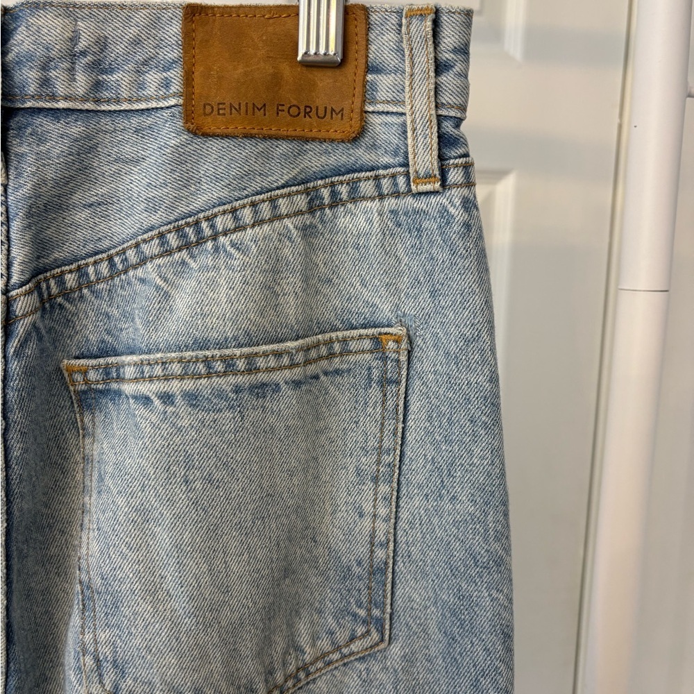 Aritzia Denim Forum Joni High Rise Loose Blue Distressed Jean Size 26 Cotton - Picture 7 of 14